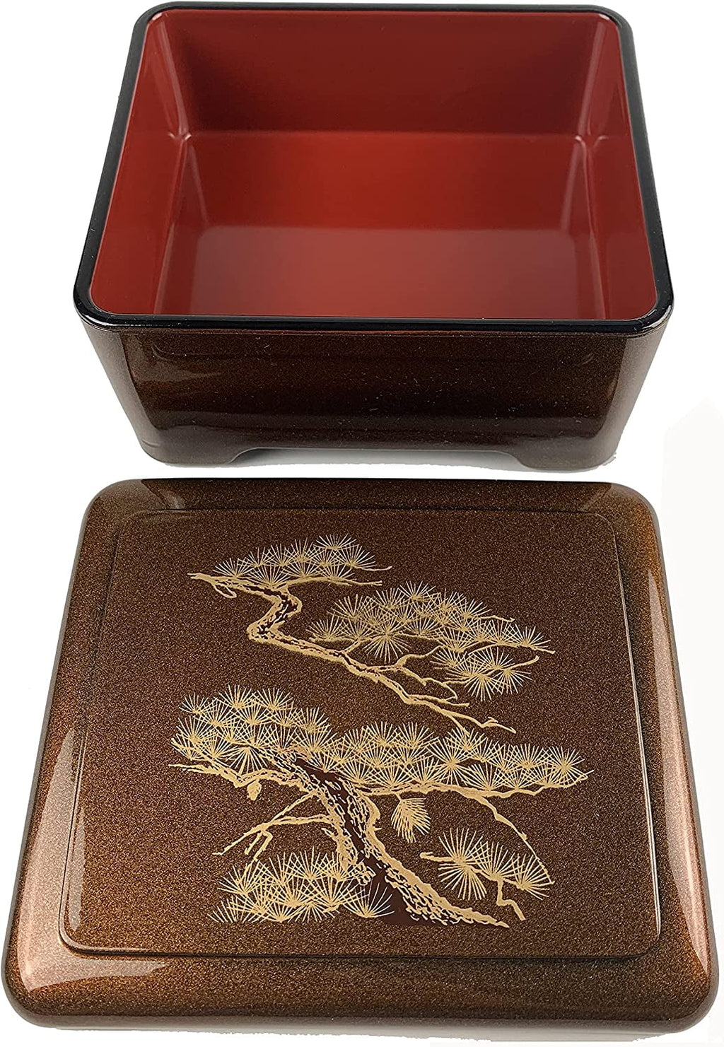Bento Box Donburi Poke Box Traditional Japanese Lacquered Lunch Box E8309