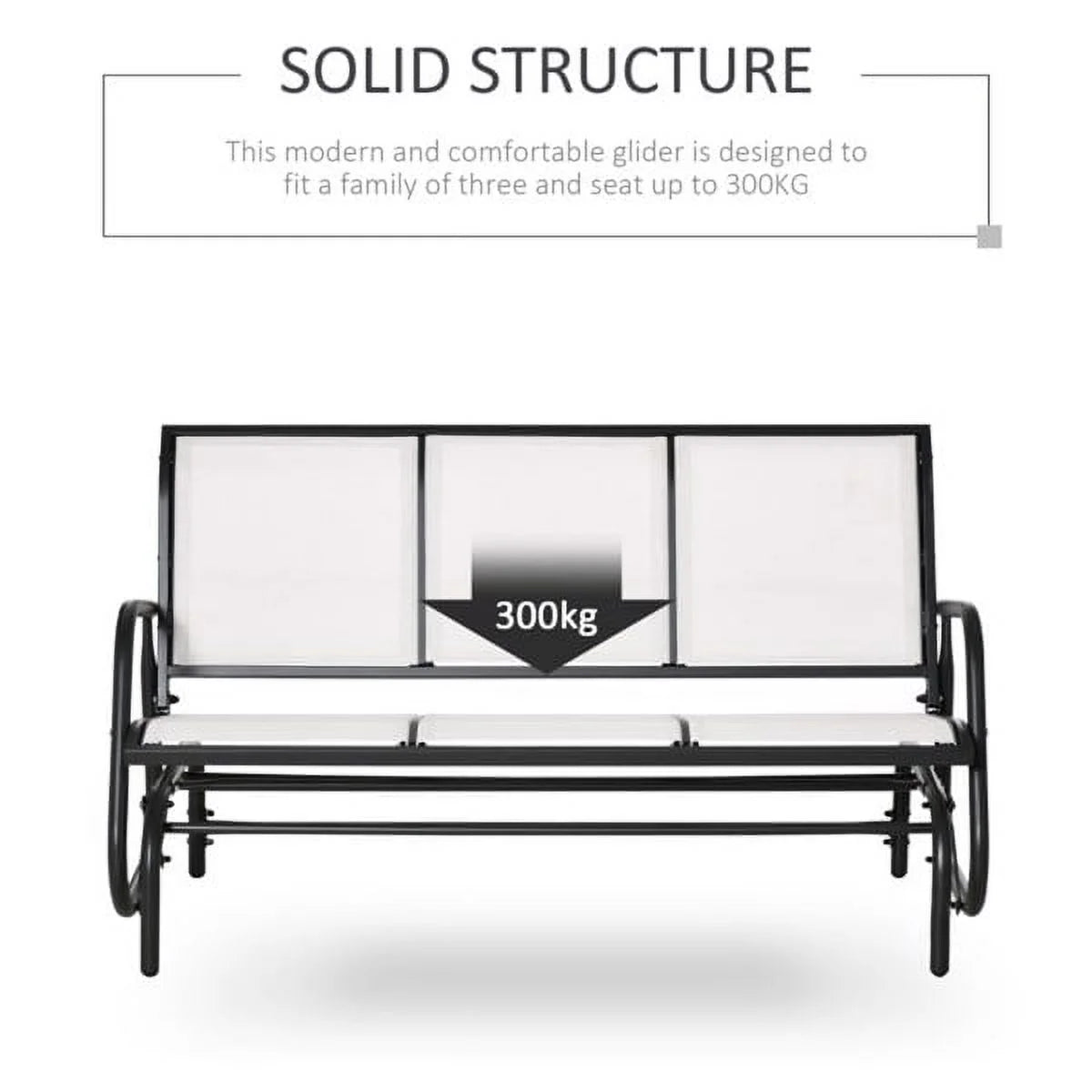 Outdoor Glider Bench for 3 S207916