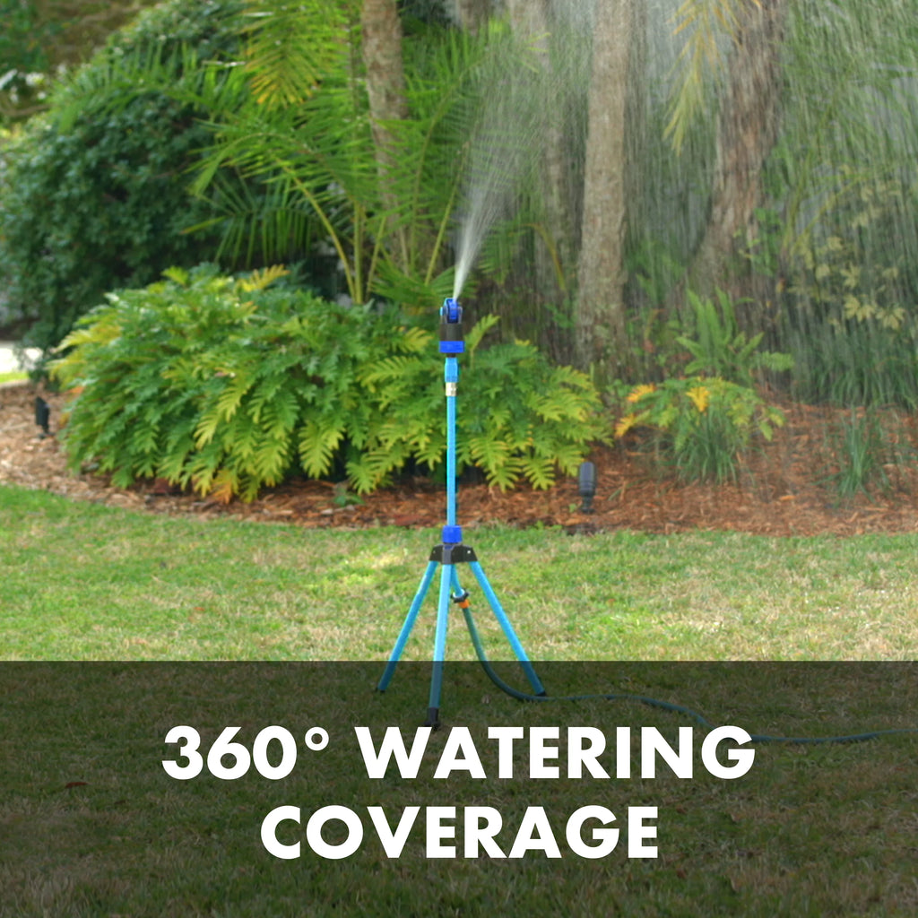 Telescoping Tripod Lawn & Garden Sprinkler, 6 Spray Patterns K9237