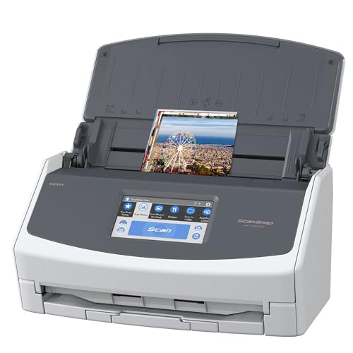 Black Document Scanner with Touchscreen and Auto Document Feeder Y768627