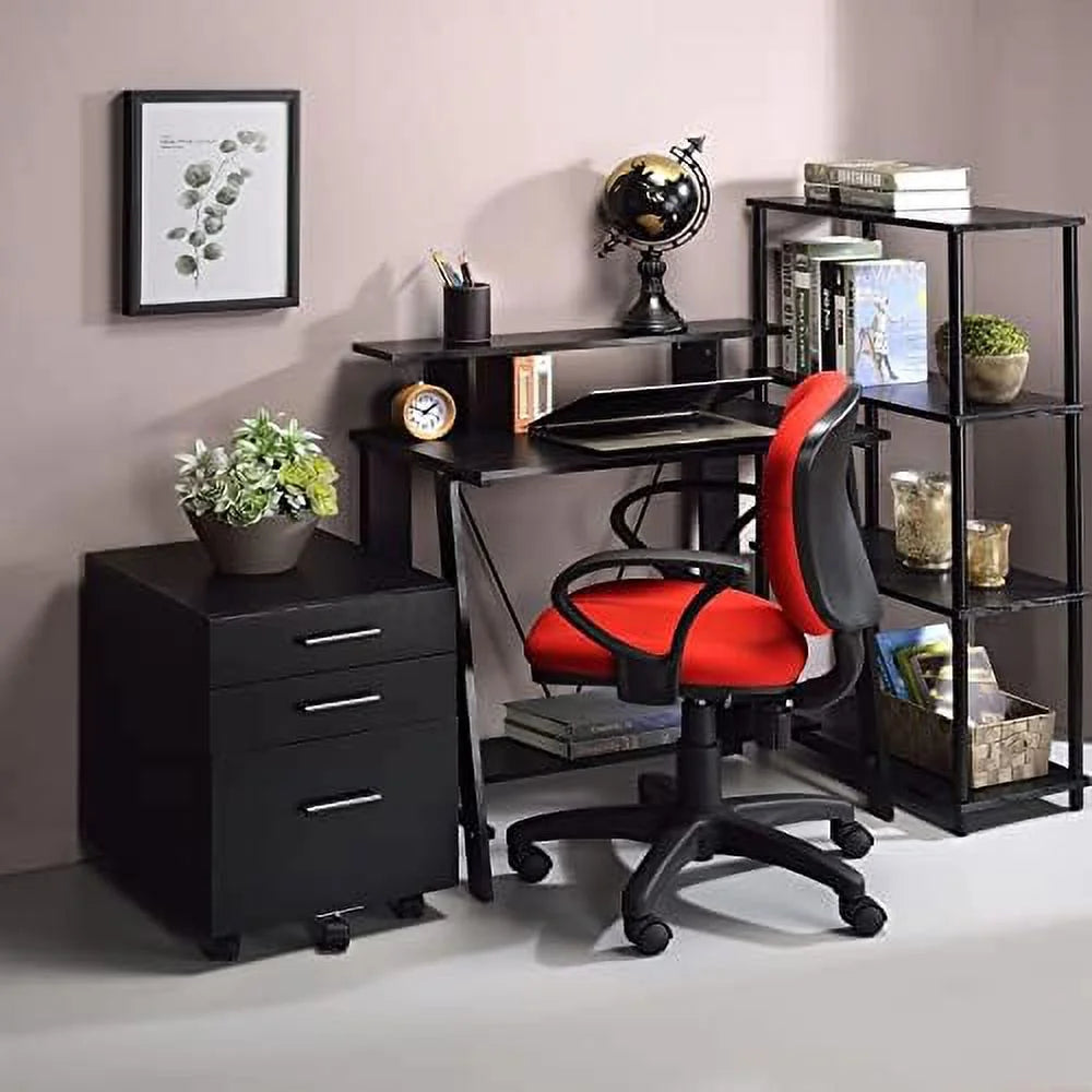 32'' Corner Computer Desk with Shelves E986