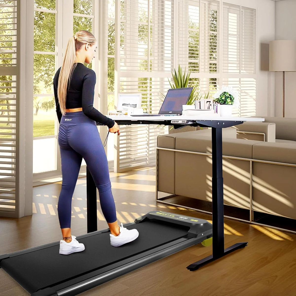 Portable Mini Treadmill with Remote Control Black G603