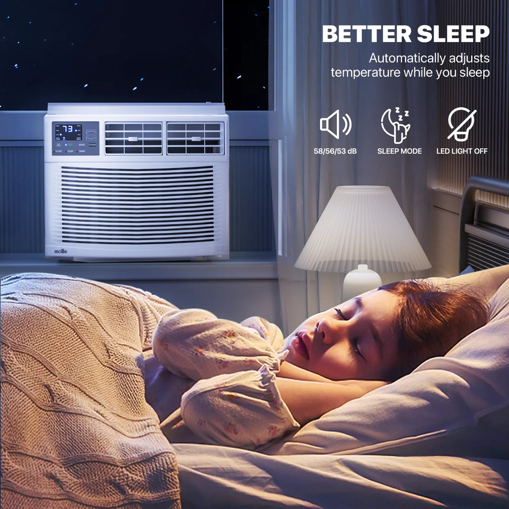 6,000 BTU Smart Window Air Conditioner with WiFi, White O459