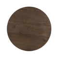 Dark Brown Solid Wood Round End Table Y544913