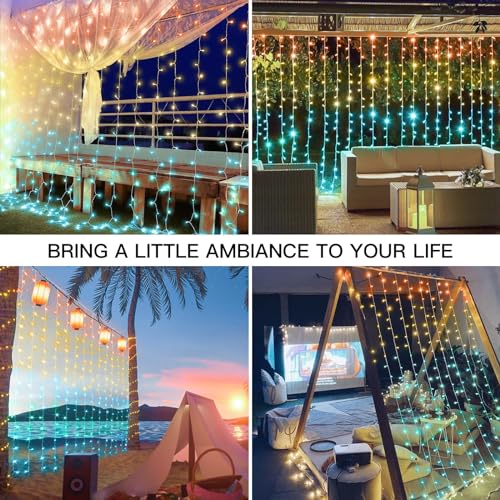 200 Led Warm White Curtain Lights N140375