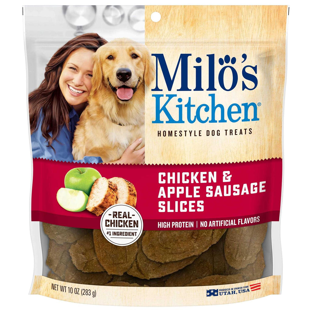 Chicken Apple Sausage Slices Dog Treats U177