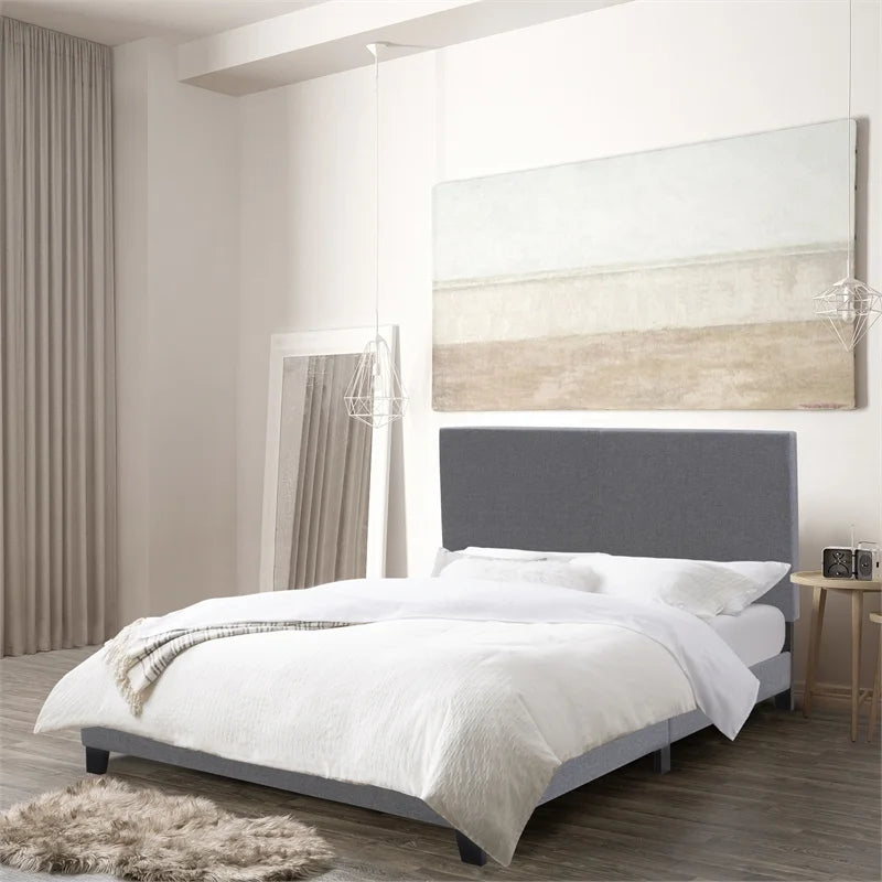 Gray Upholstered Double Bed P403325
