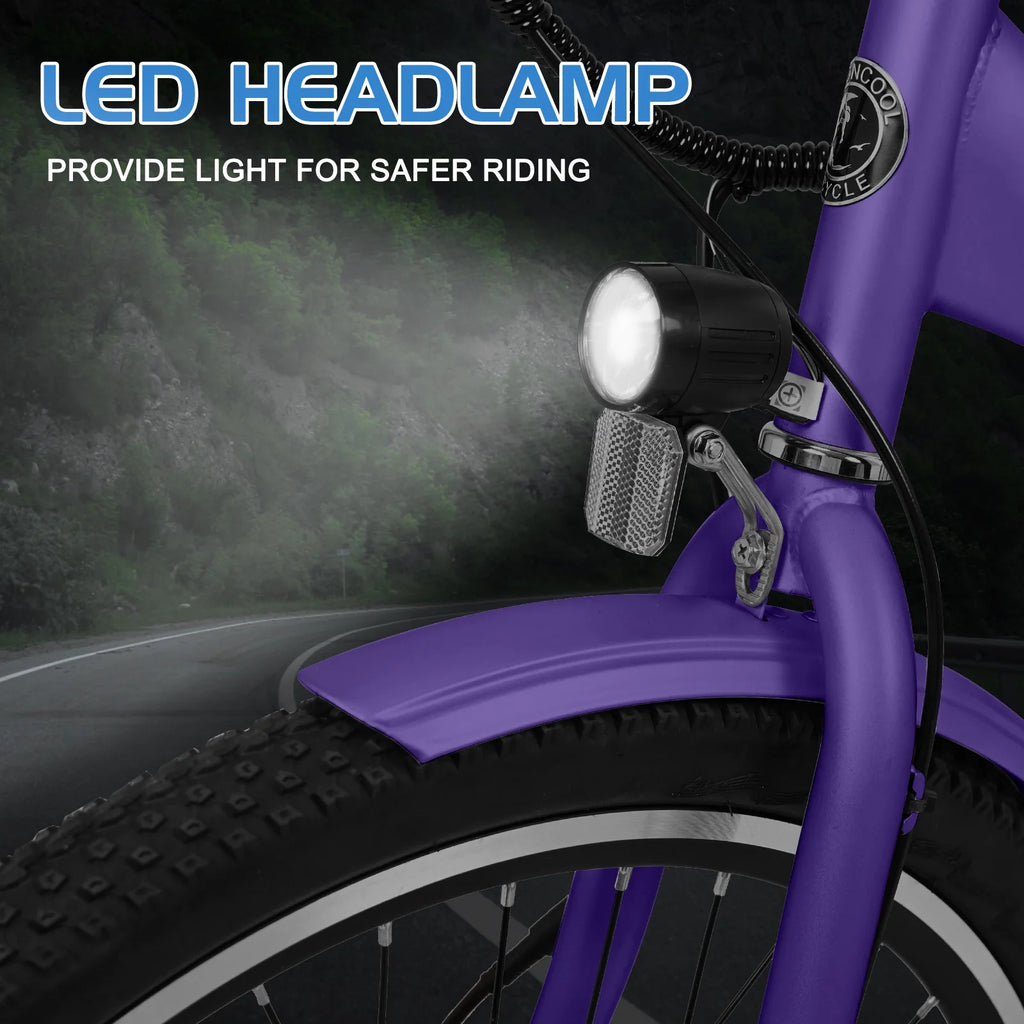 24'' 3 Wheel Electric Tricycle 500W 7-Speed F7131