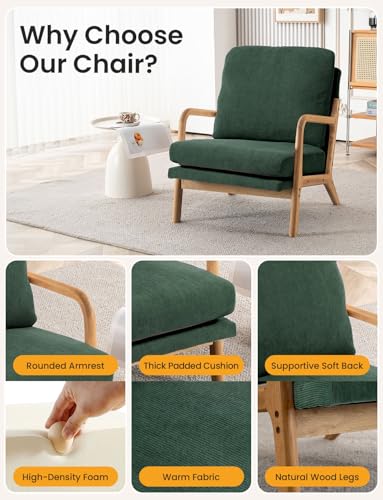 Mid Century Modern Sherpa Accent Chair with Detachable Cover M109002