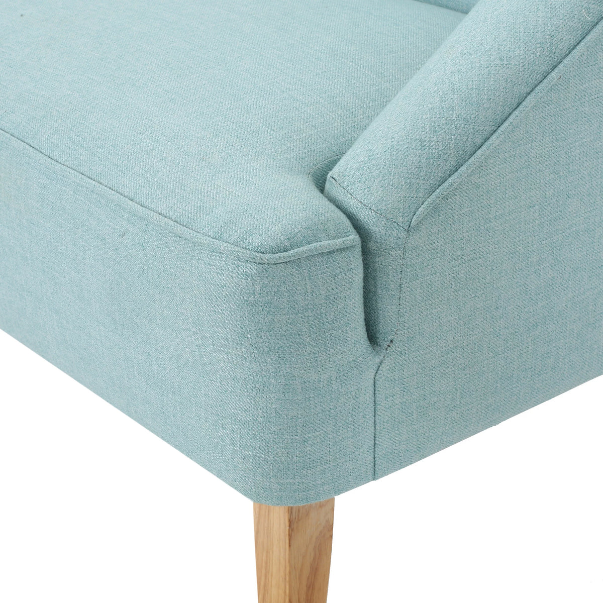 Light Blue Fabric Loveseat F450407