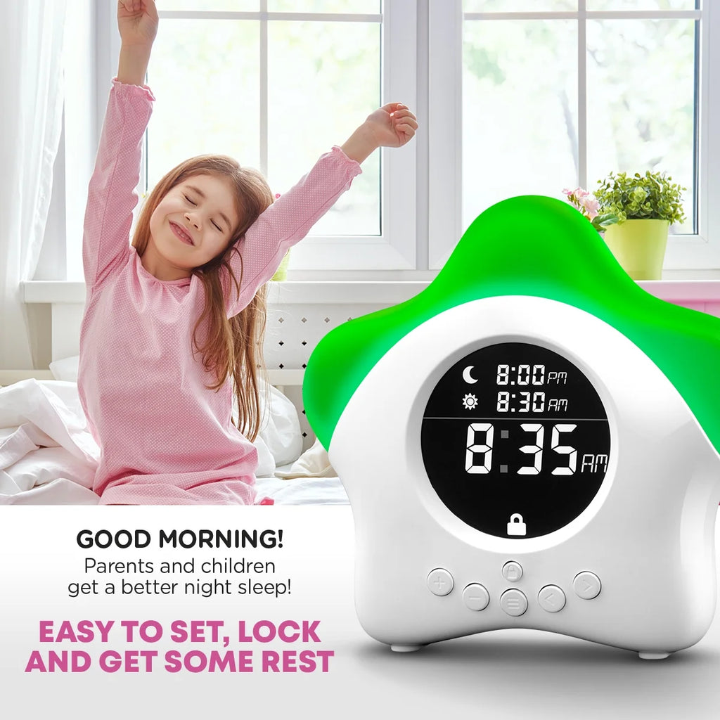 Toddler Sleep Training Clock, Night Light & Alarm Clock Q6422