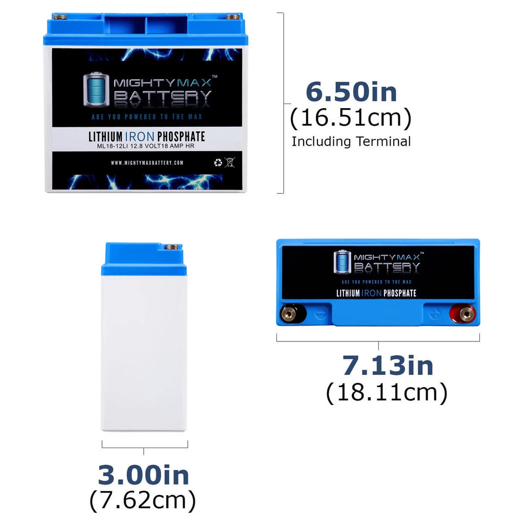 12V 18AH Lithium Replacement Battery 4 Pack B855