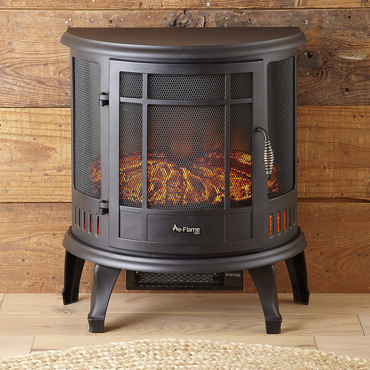Free Standing Electric Fireplace Stove Black M59493