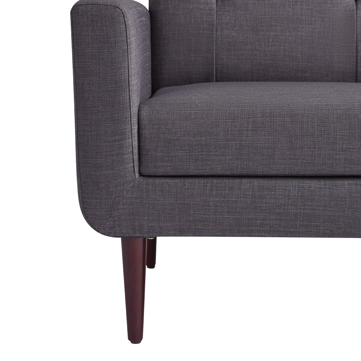 58" Grey Tufted Upholstered Loveseat Sofa K4033