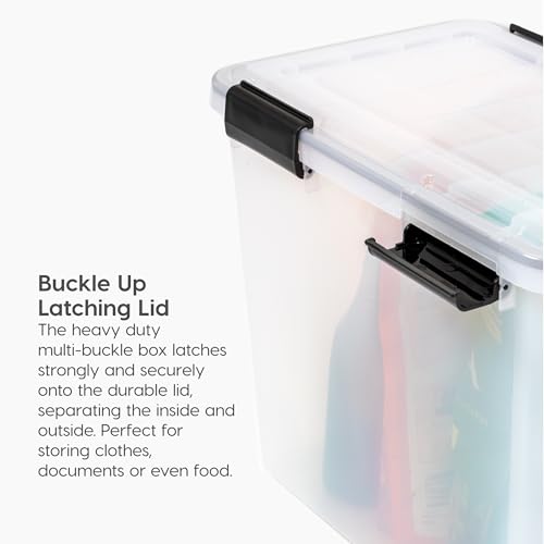Clear 32 Qt Plastic File Box 4 Pack P649419