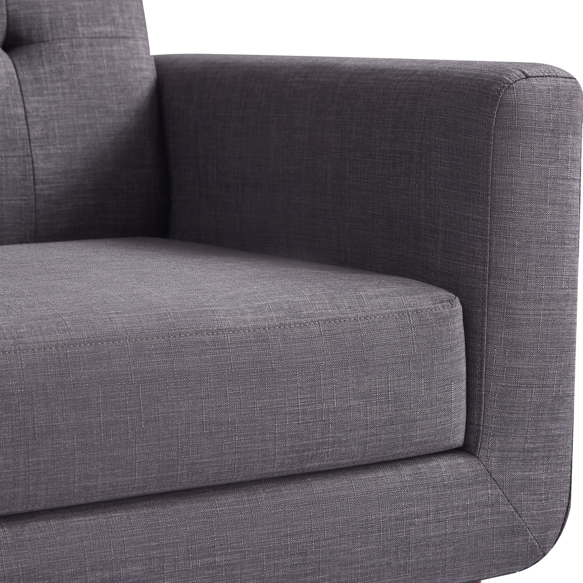 58" Grey Tufted Upholstered Loveseat Sofa K4033