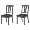 Gray Faux Leather Dining Chair Set of 2 P98595