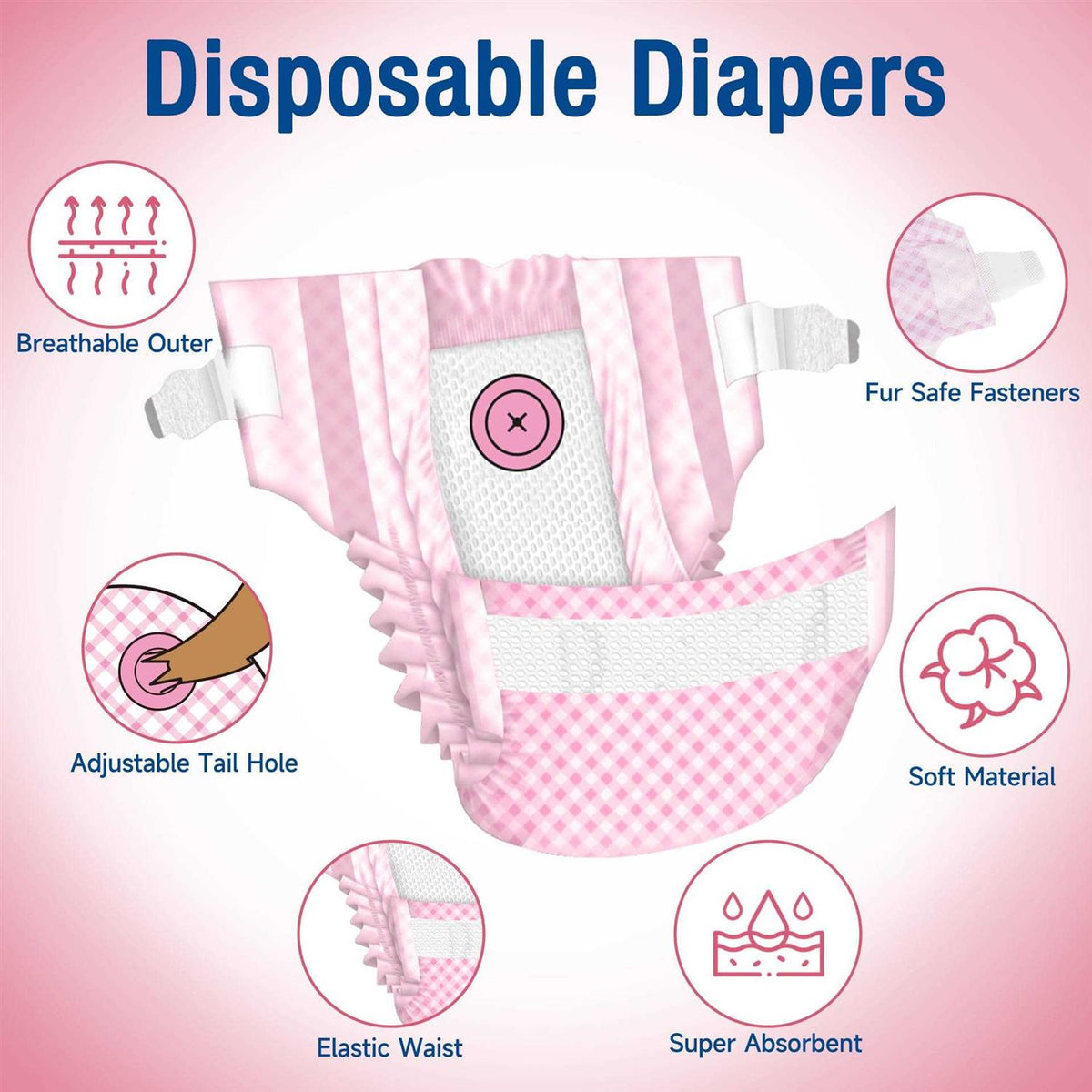 Soft Disposable Dog Diapers O561