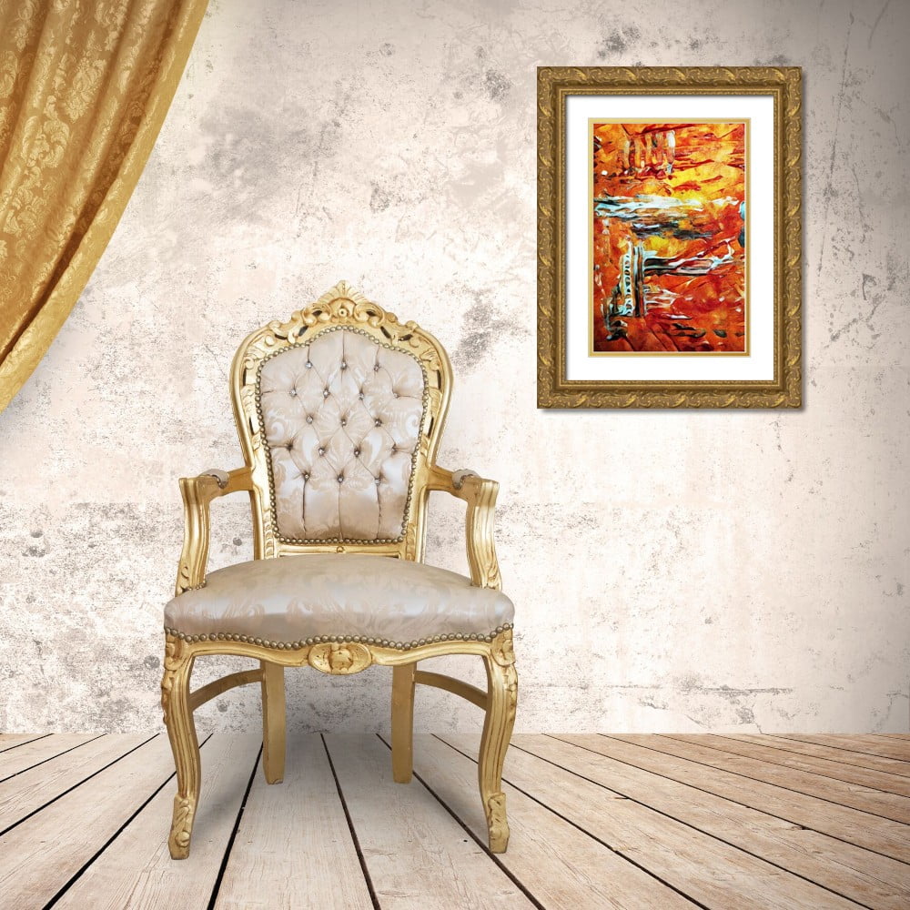 Gold Ornate Wood Framed 11x14 Art Print E182