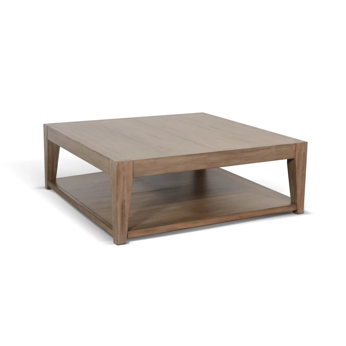 Light Brown Mahogany Wood Coffee Table with Casters B984