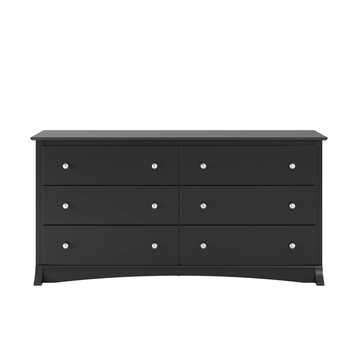 Black 6 Drawer Double Dresser U711414