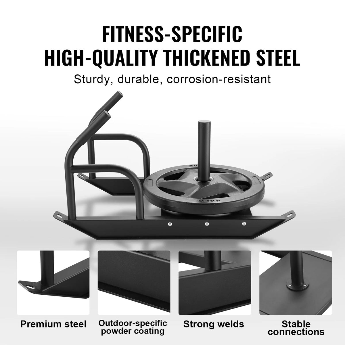 Steel Pull Sled with Handle for Weight Plates F936691
