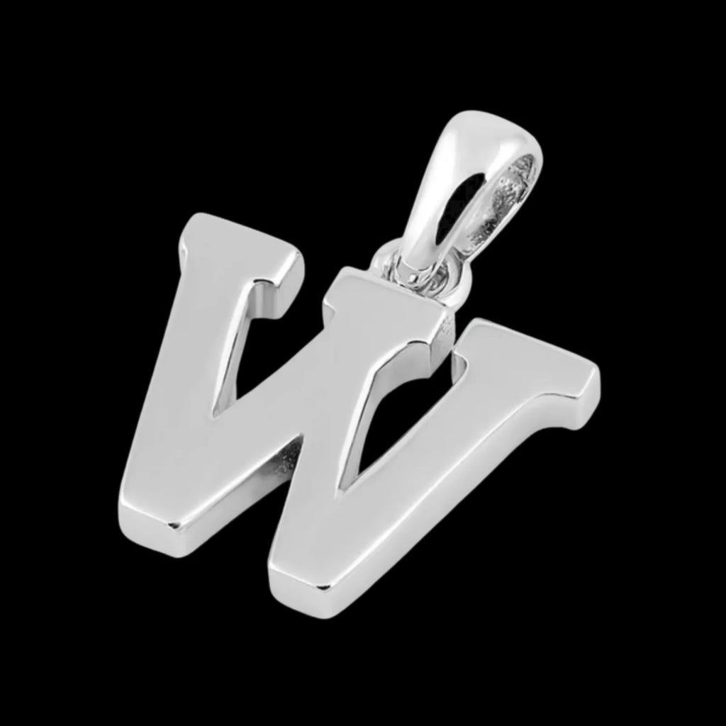 W Initial Pendant Necklace 925 Sterling Silver W105375