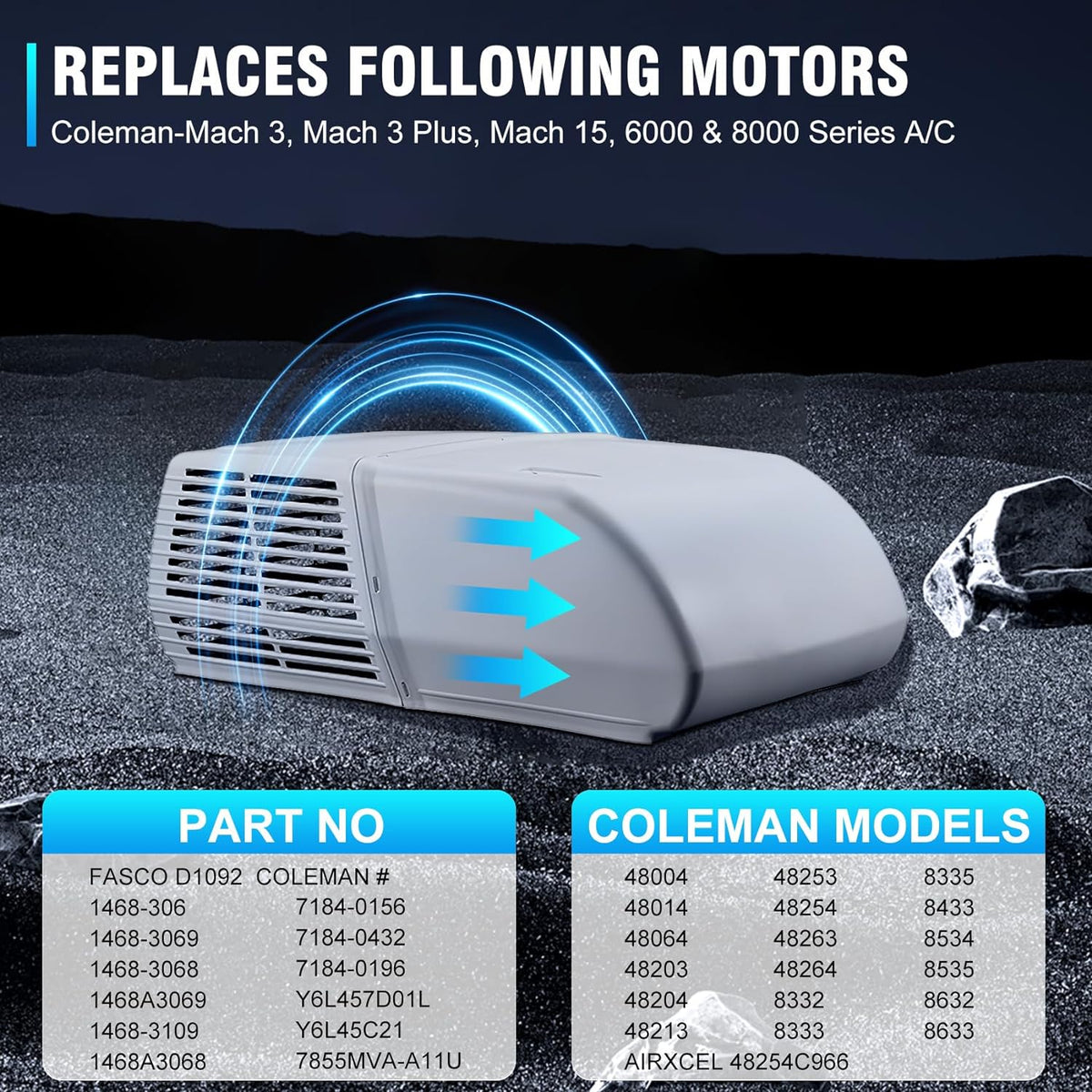RV AC Fan Motor L10760