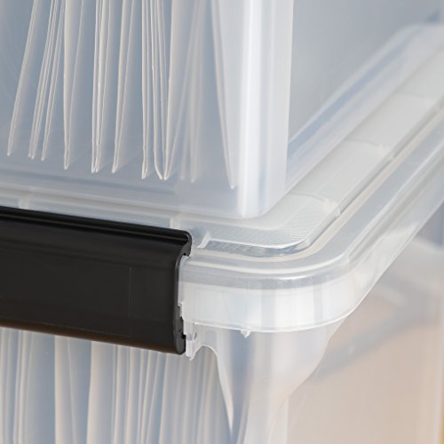Clear 32 Qt Plastic File Box 4 Pack P649419