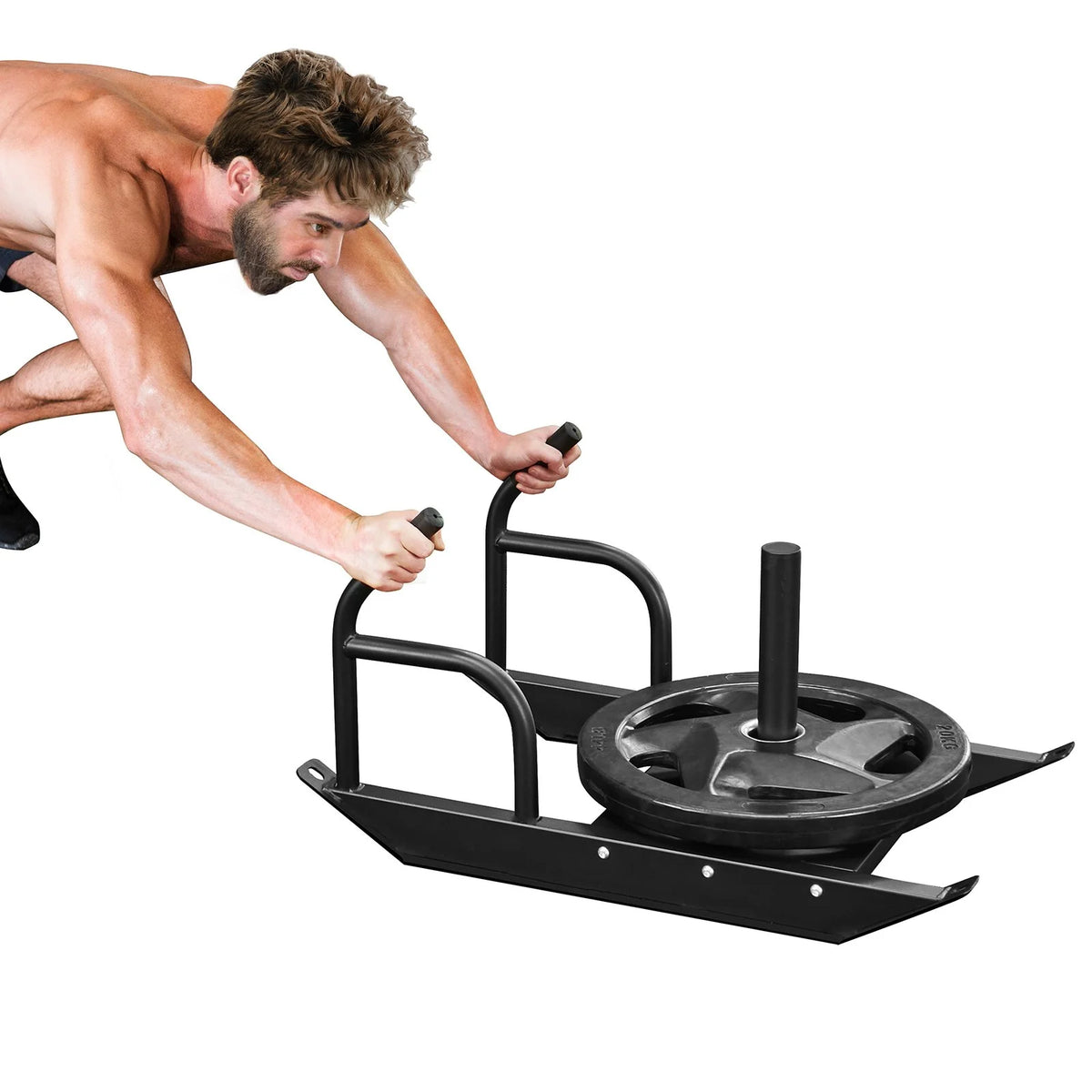 Steel Pull Sled with Handle for Weight Plates F936691