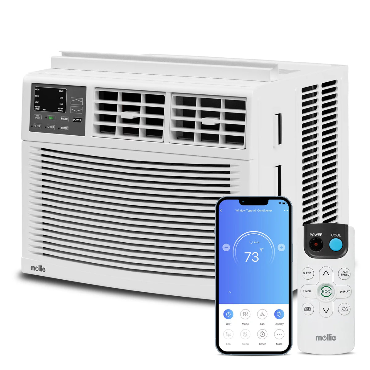 6,000 BTU Smart Window Air Conditioner with WiFi, White O459