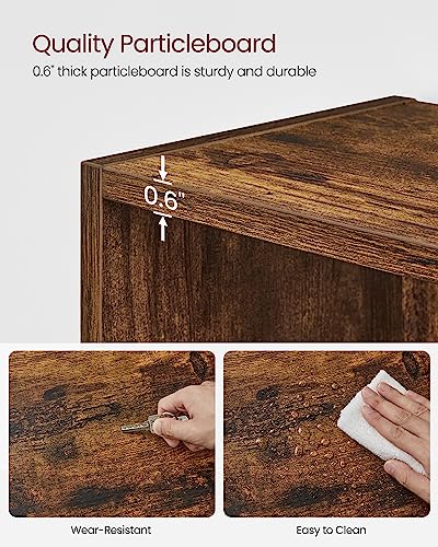 5-Tier Rustic Brown Bookshelf O265