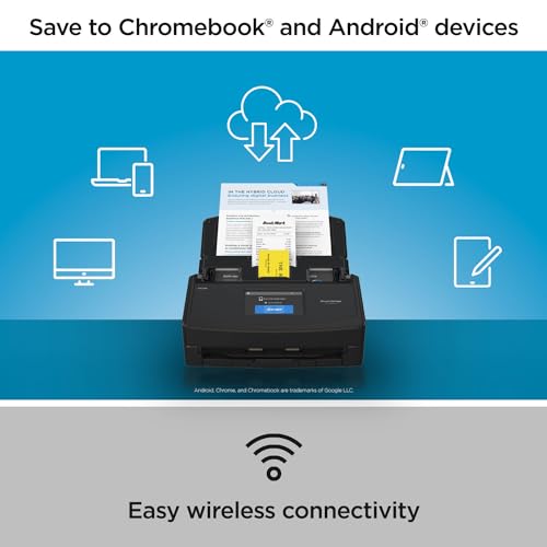 Black Document Scanner with Touchscreen and Auto Document Feeder Y768627
