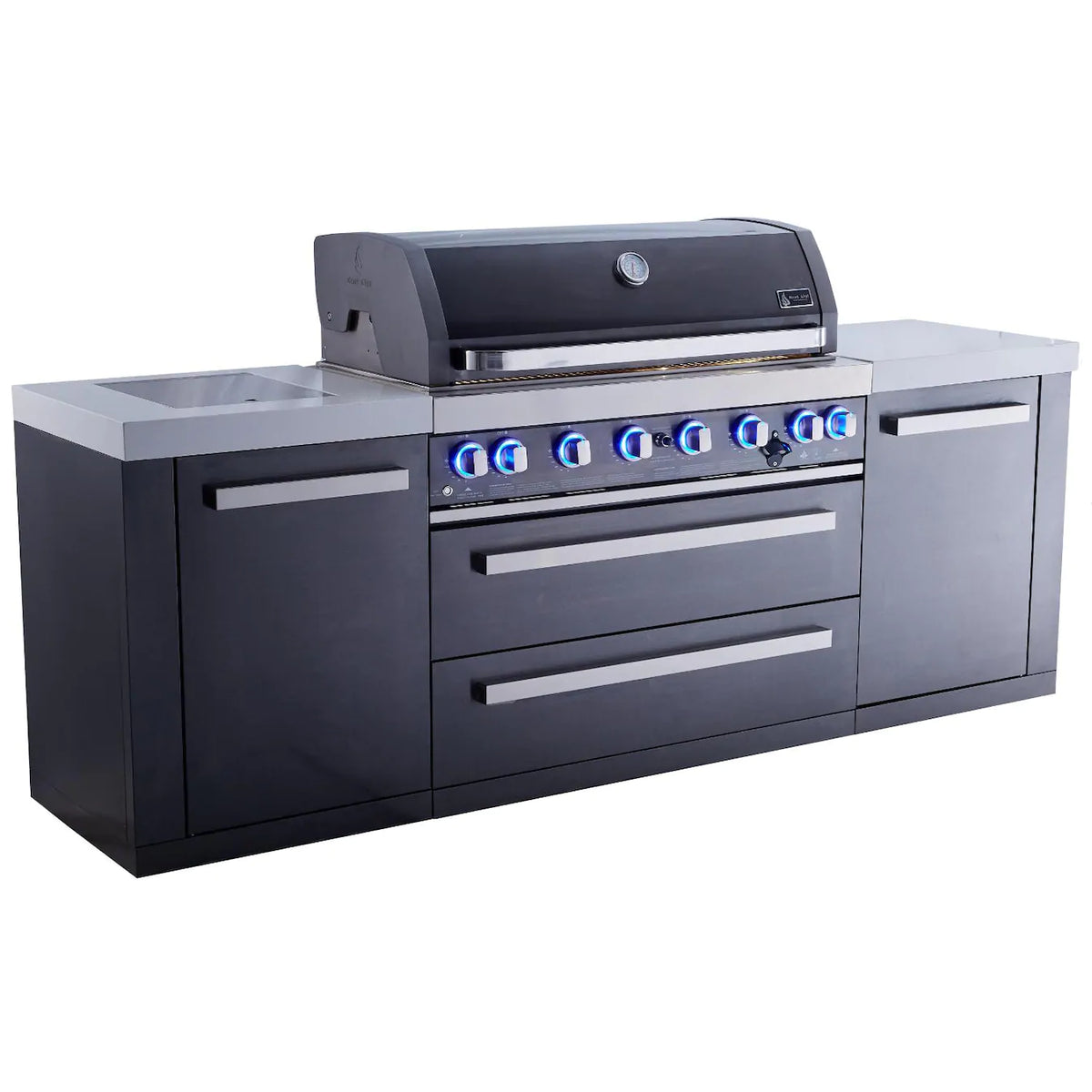 Black Stainless Steel Island Grill H808