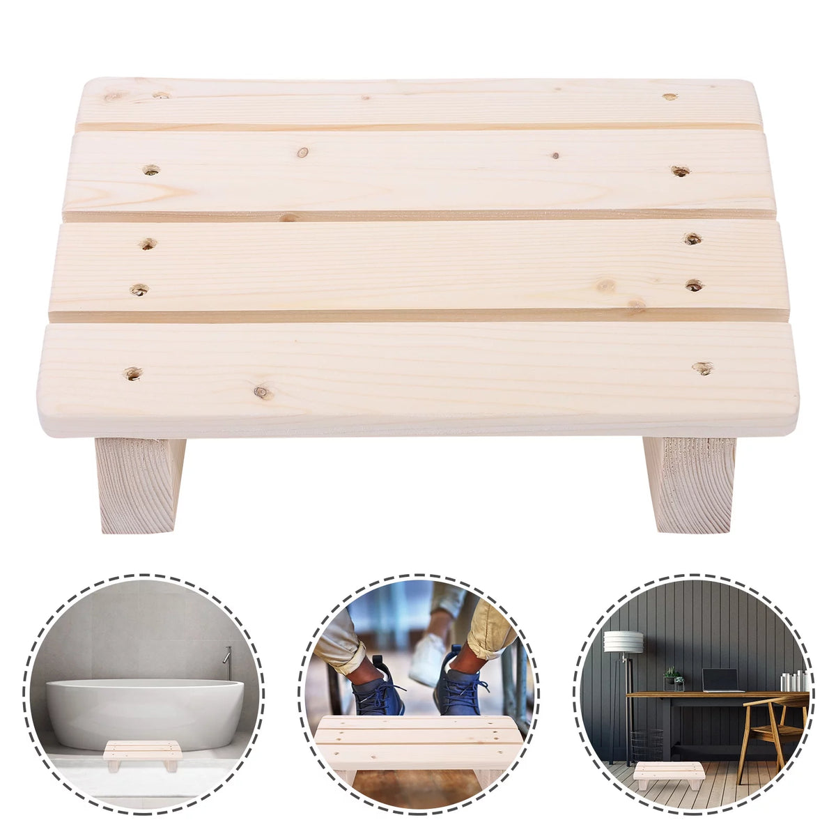 Wooden Foot Rest Stool G3075