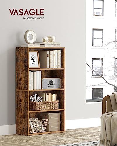 5-Tier Rustic Brown Bookshelf O265
