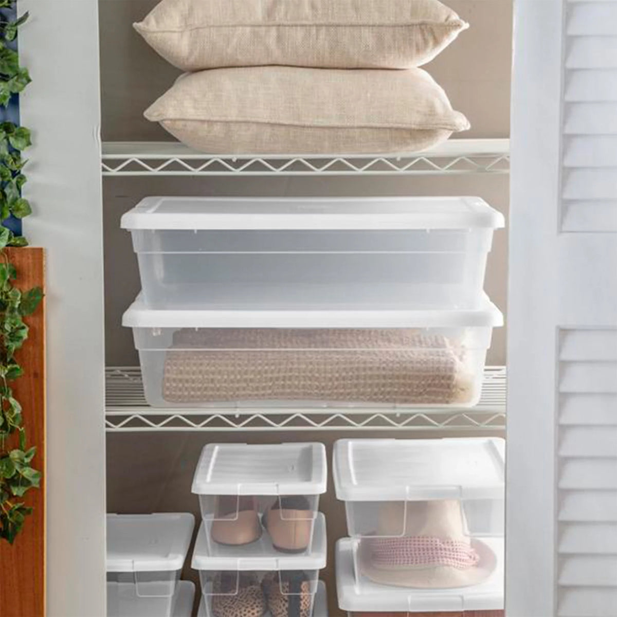 28 Qt Clear Storage Box Container 30 Pack Y1493