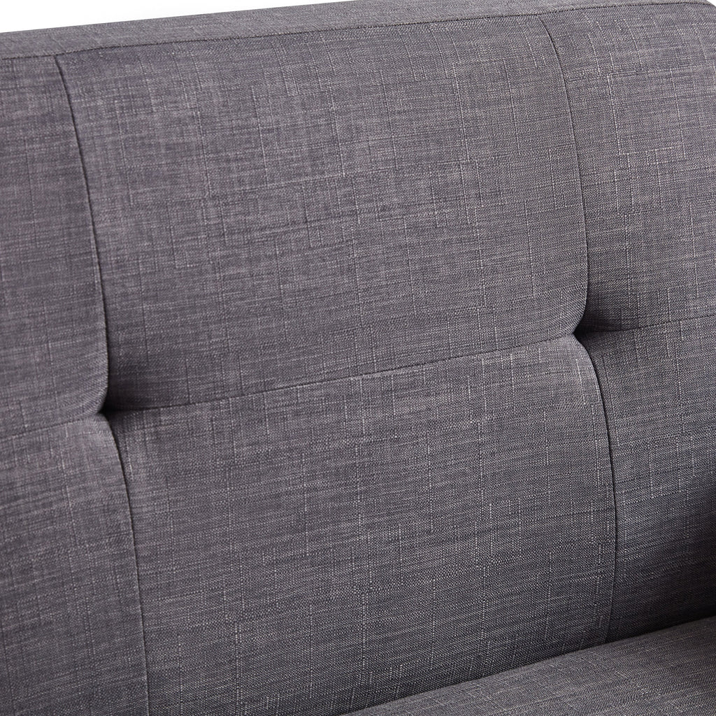 58" Grey Tufted Upholstered Loveseat Sofa K4033