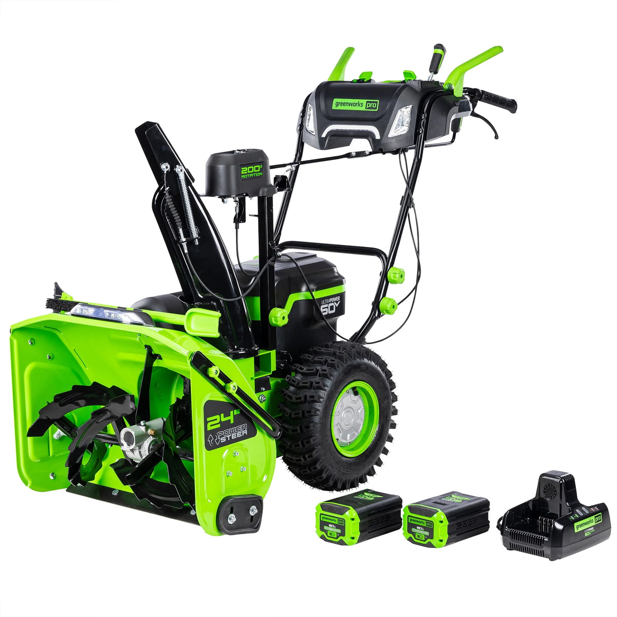 60V Cordless Brushless Two-Stage Snow Blower with 8.0Ah Batteries & Charger S534061