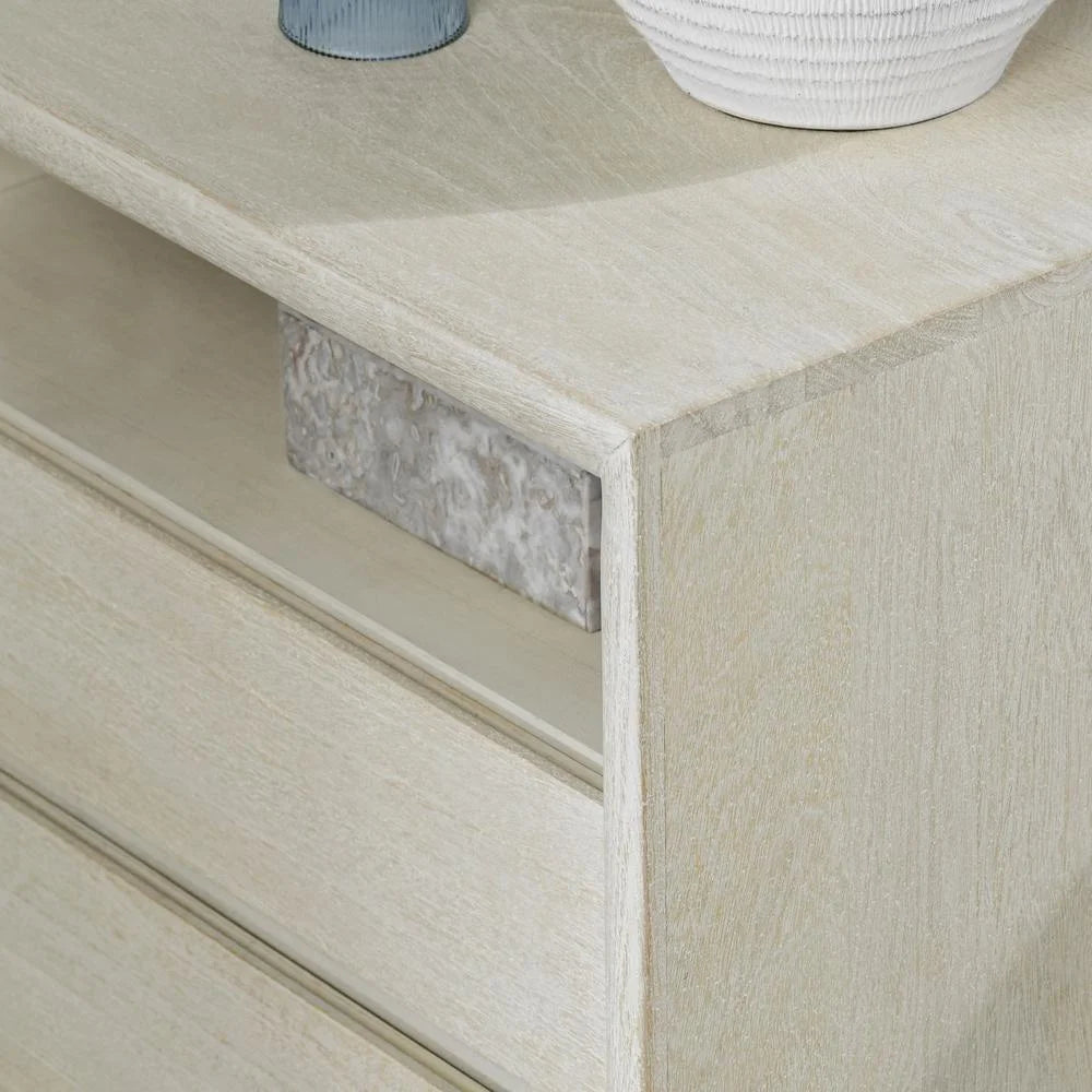 Two-Drawer Mango Wood Nightstand L94601