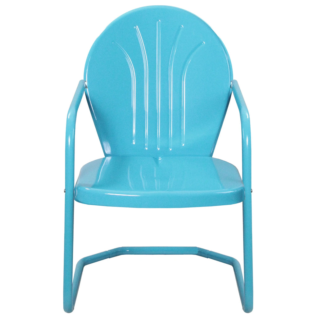 Sky Blue Outdoor Retro Metal Tulip Armchair B7888