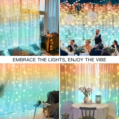 200 Led Warm White Curtain Lights N140375