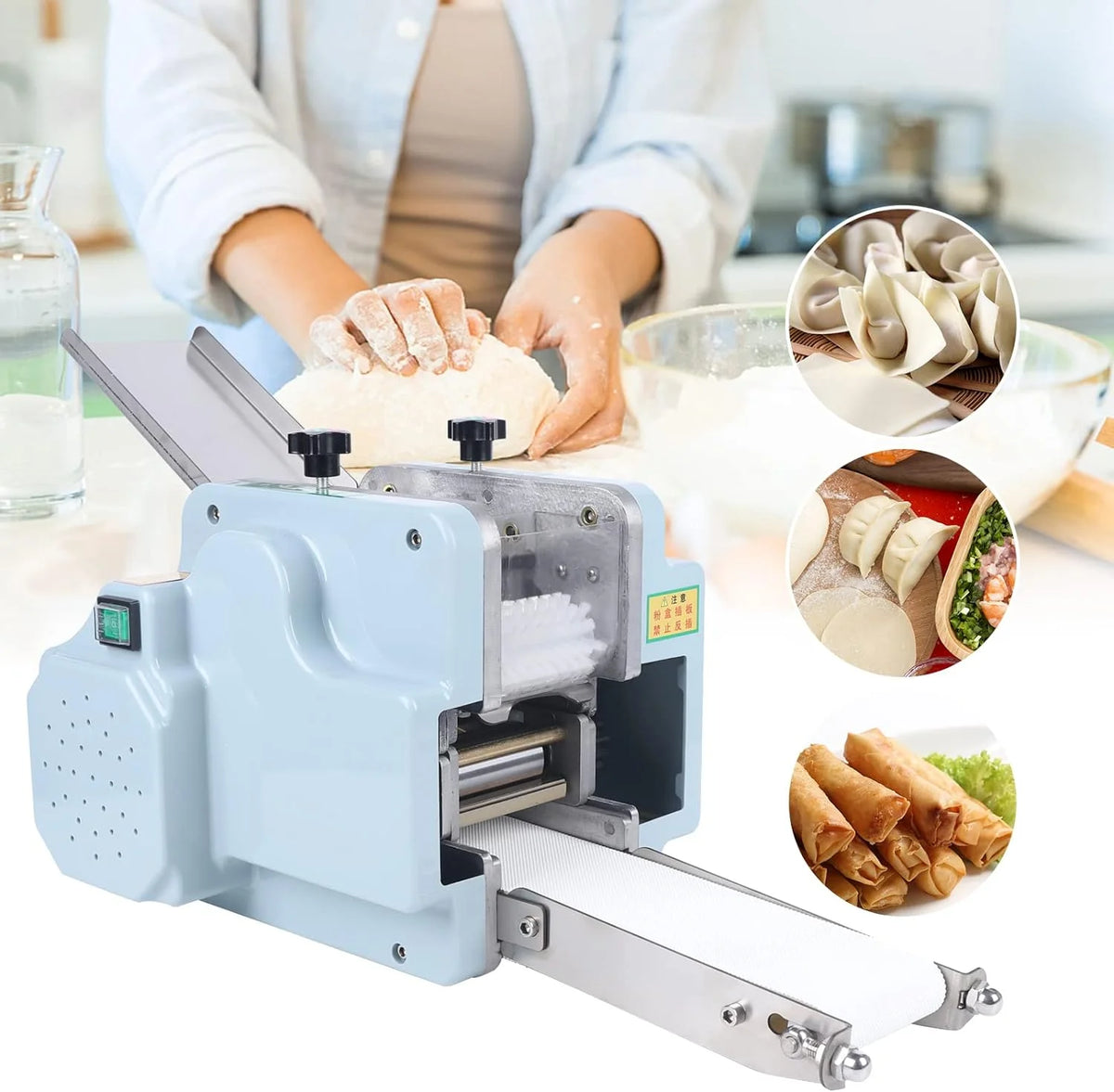 Commercial Electric Dough Processing Maker Dumpling Skin Machine 3.15” Mold 110V U245