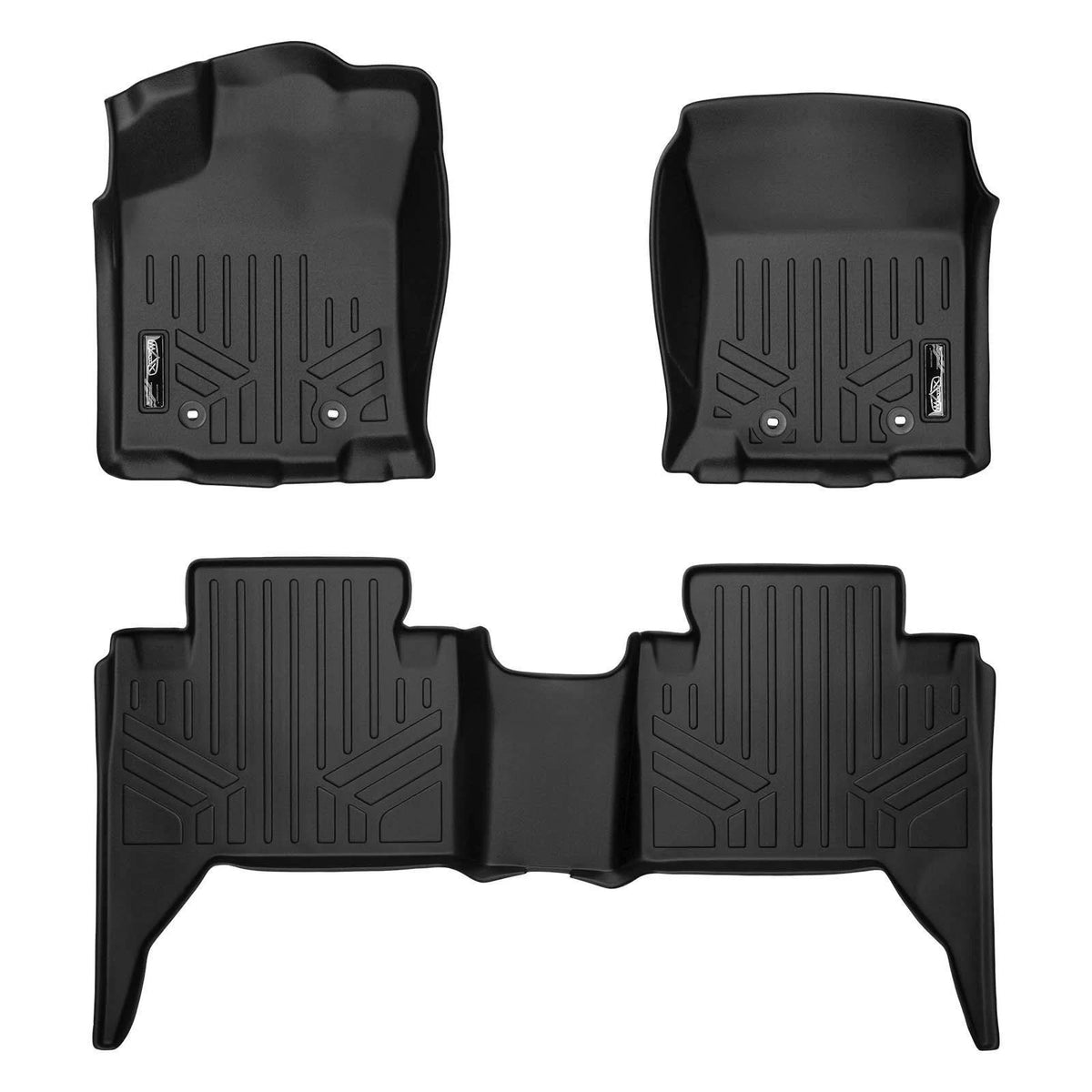 Black All-Weather Floor Mats Front and 2nd Row Set D548300