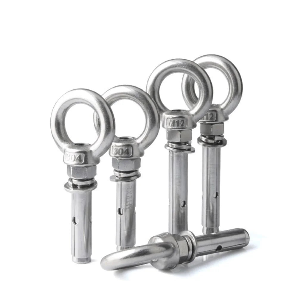 304 Stainless Steel Lifting Eye Bolt M8x90mm 2pcs O3126