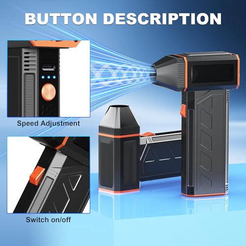 Compressed Air Duster 130000RPM Rechargeable Cordless X959