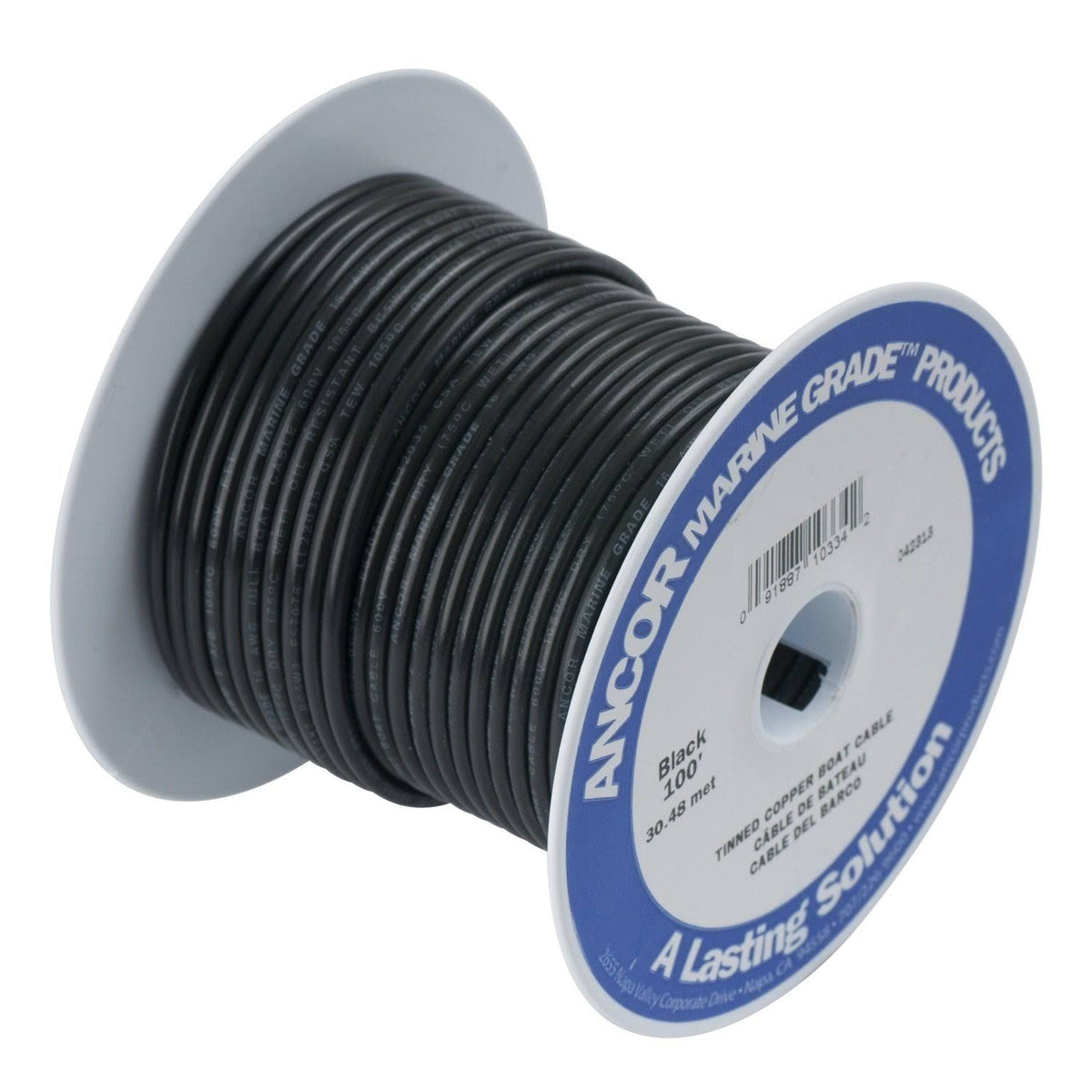 Black 4 AWG Tinned Copper Battery Cable 50' T8410