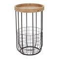 Black Metal Industrial Accent Table Y34633