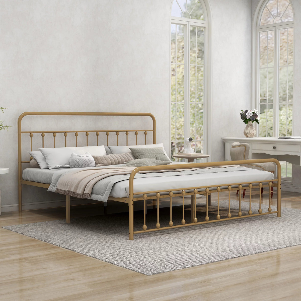 Queen Platform Metal Bed Frame D690