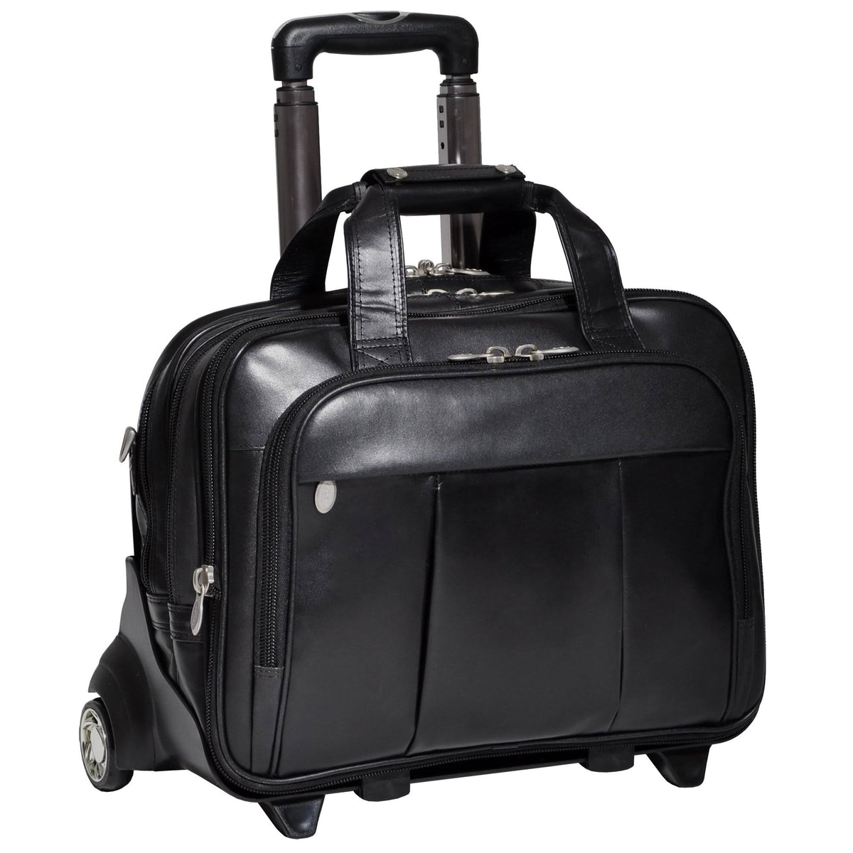 Leather Detachable-Wheeled Laptop Case O1792